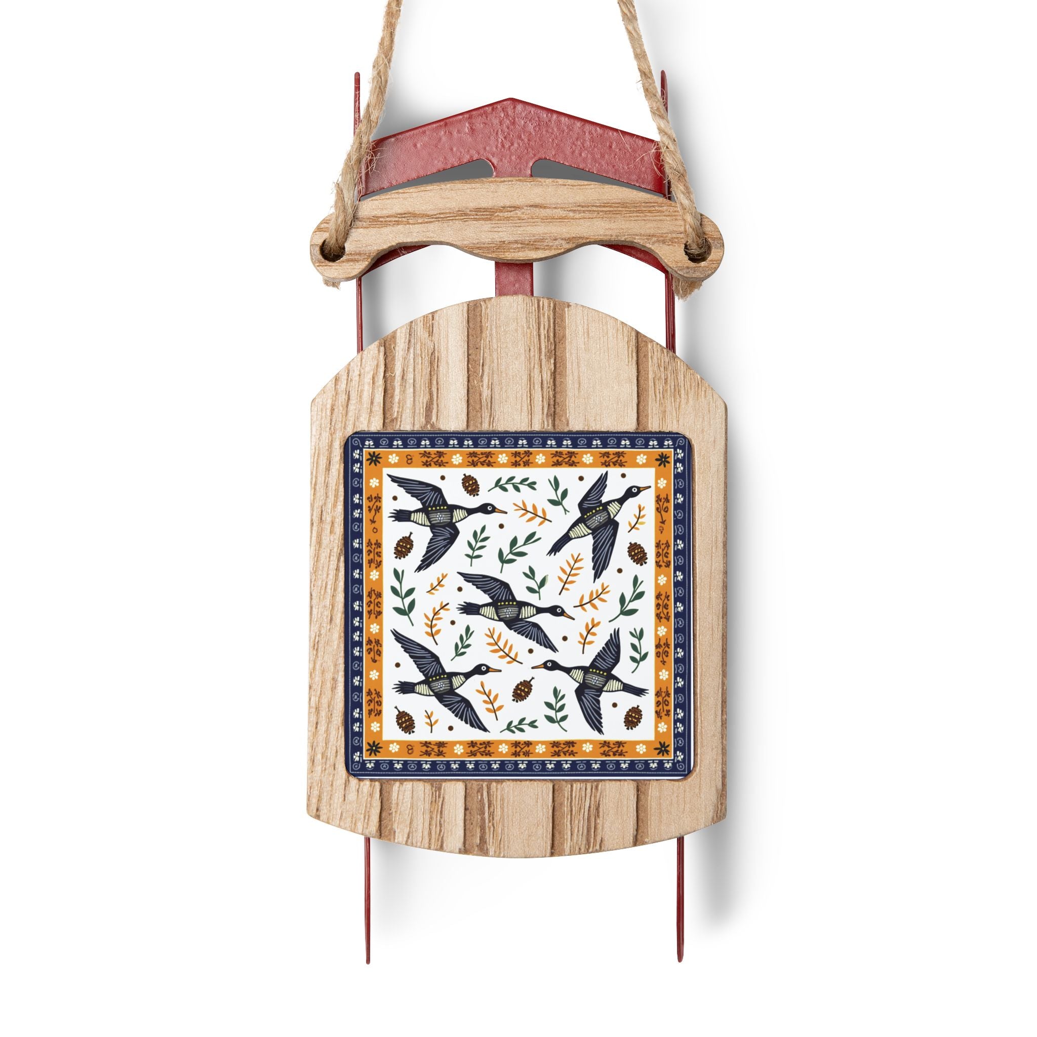 Geese Sled Ornaments