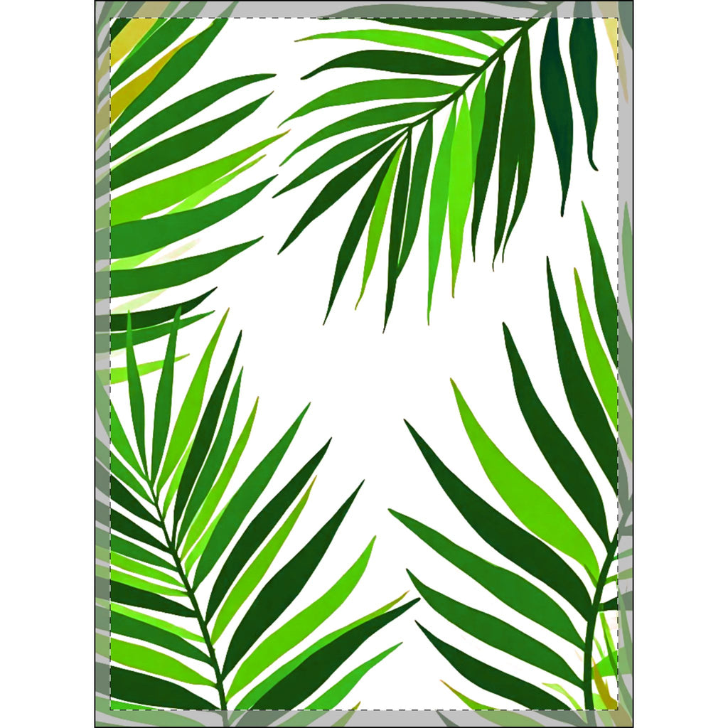 Tropical Palm Leaf Cotton Bed Set