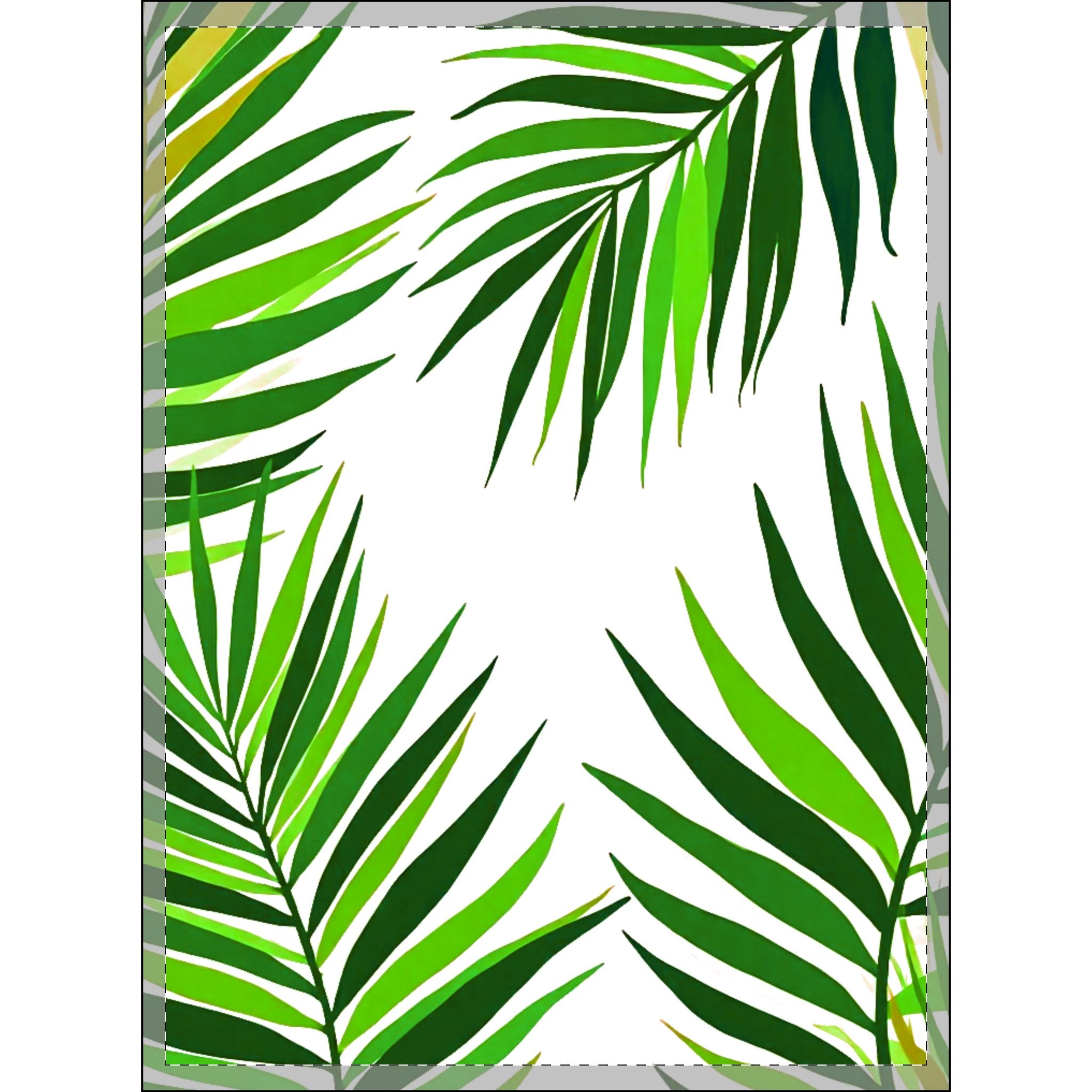 Tropical Palm Leaf Cotton Bed Set