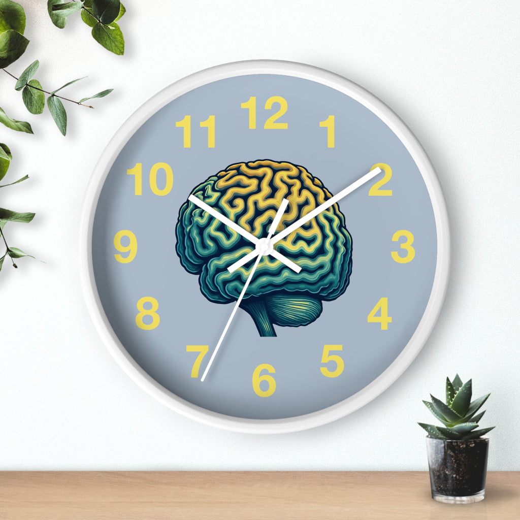 Brain Illustration Wall Clock