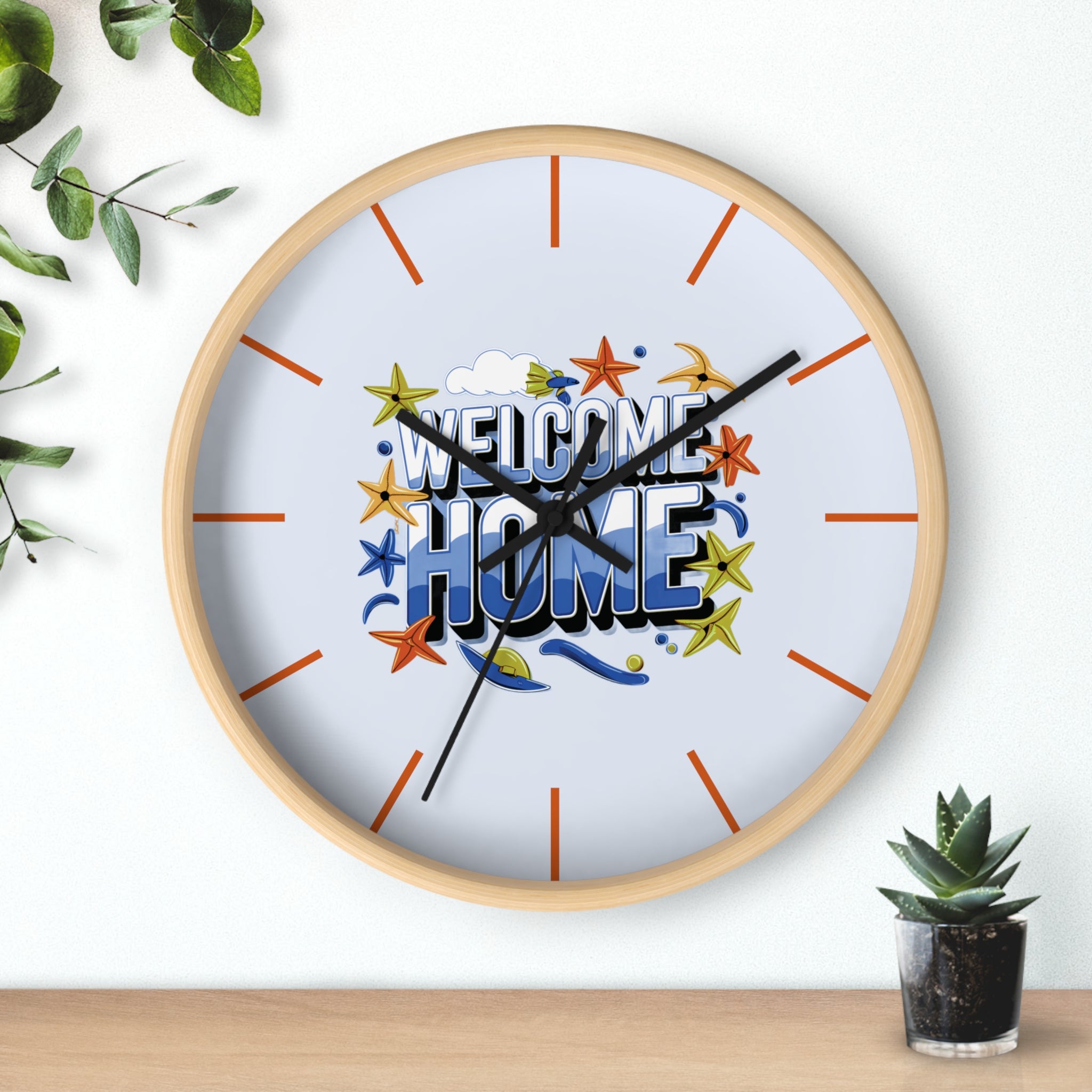 Welcome Home Wall Clock