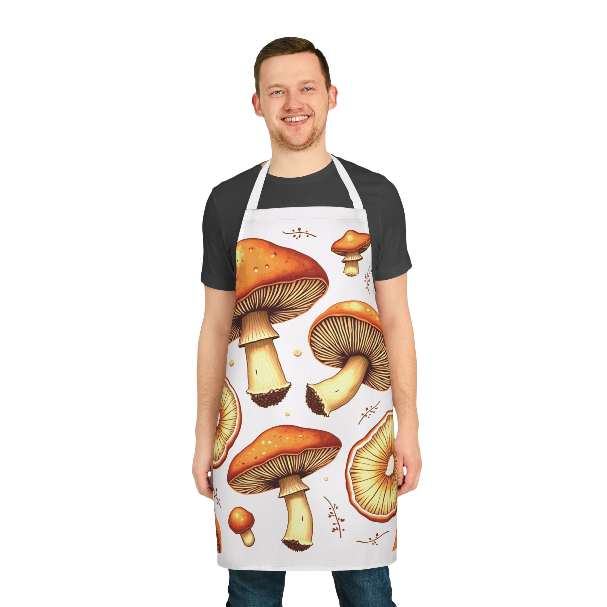 Mushroom Print Apron