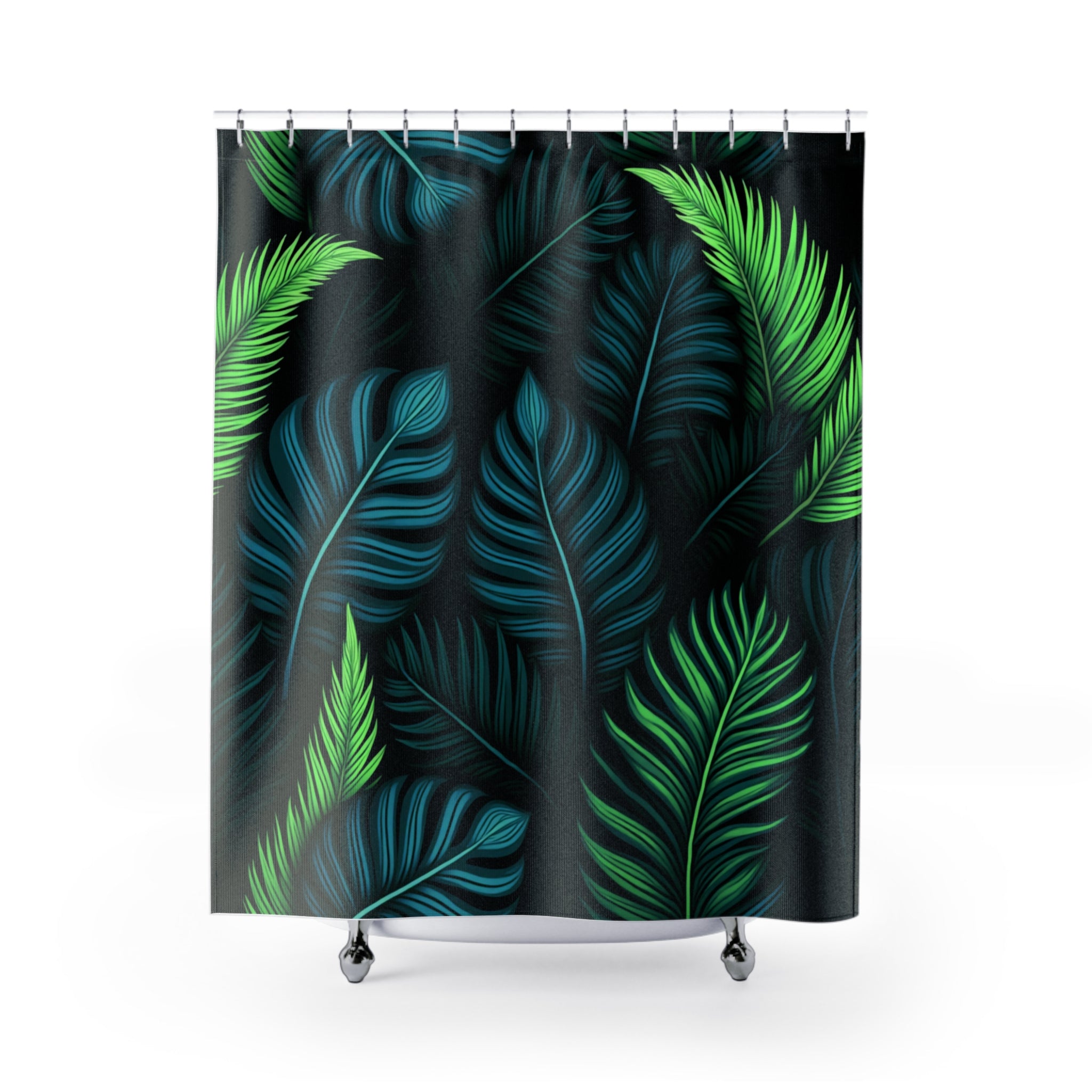 Tropical Palm Leaf Shower Curtain