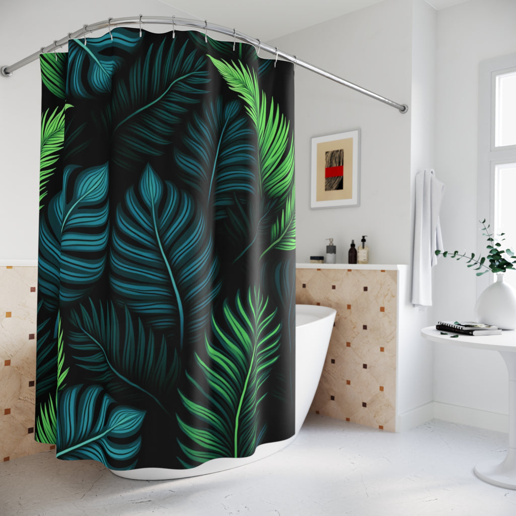 Tropical Palm Leaf Shower Curtain