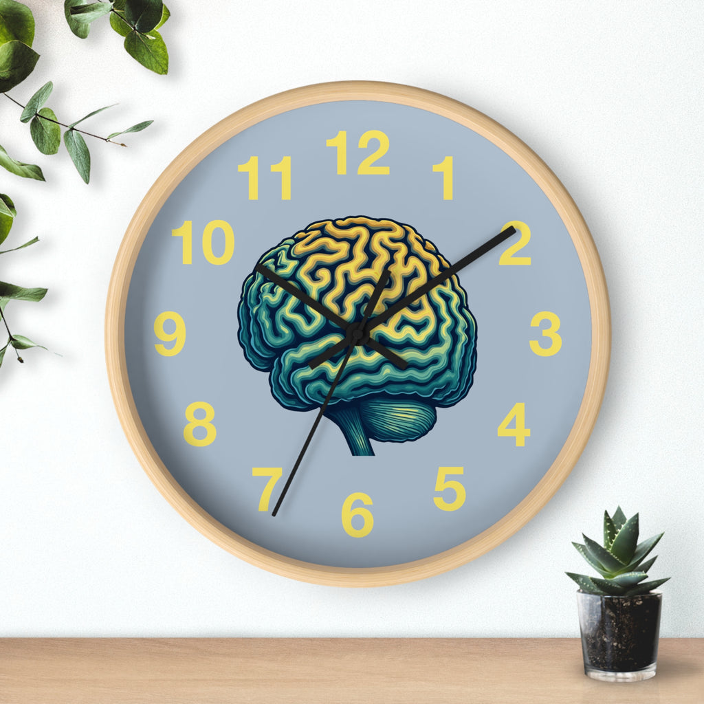 Brain Illustration Wall Clock