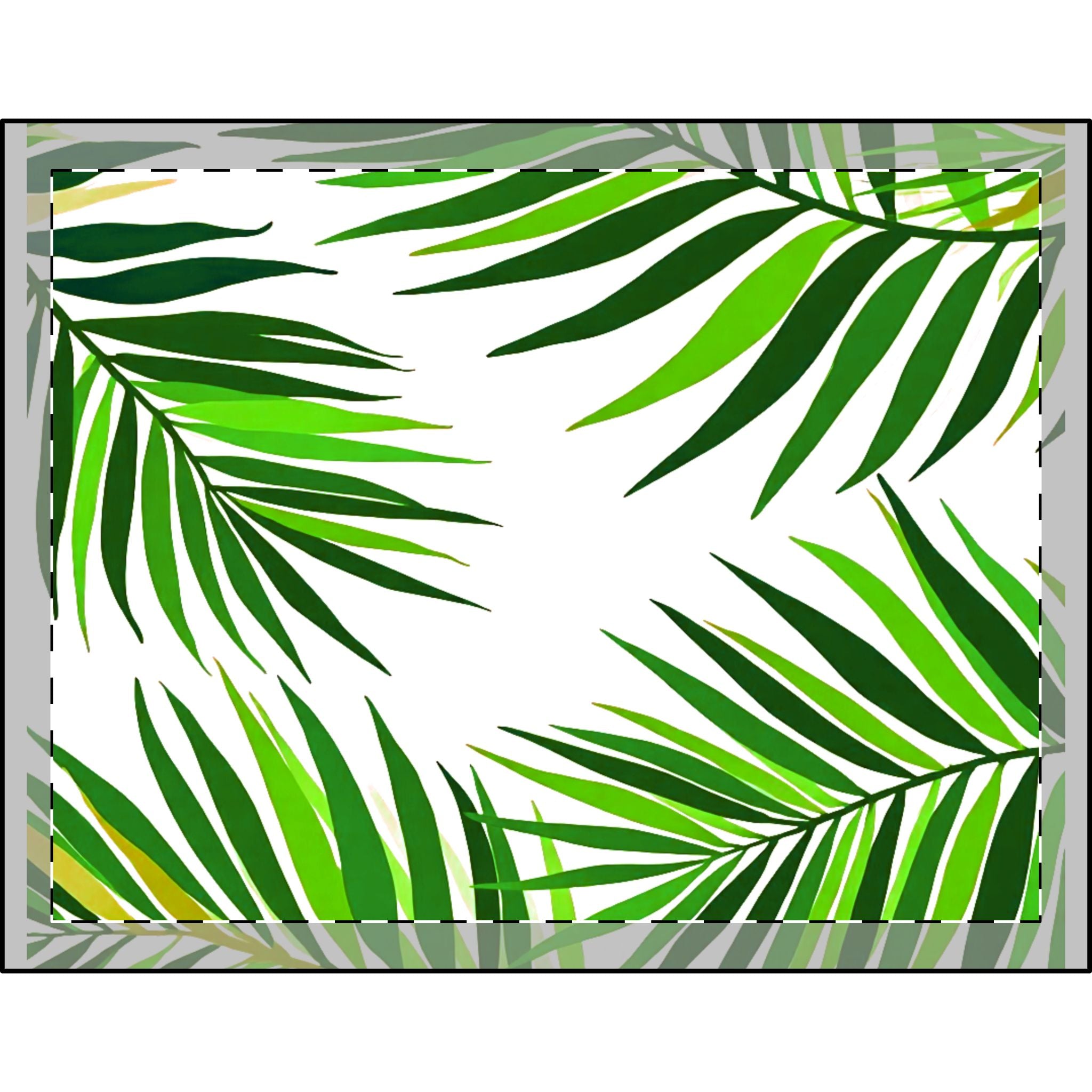 Tropical Palm Leaf Cotton Bed Set