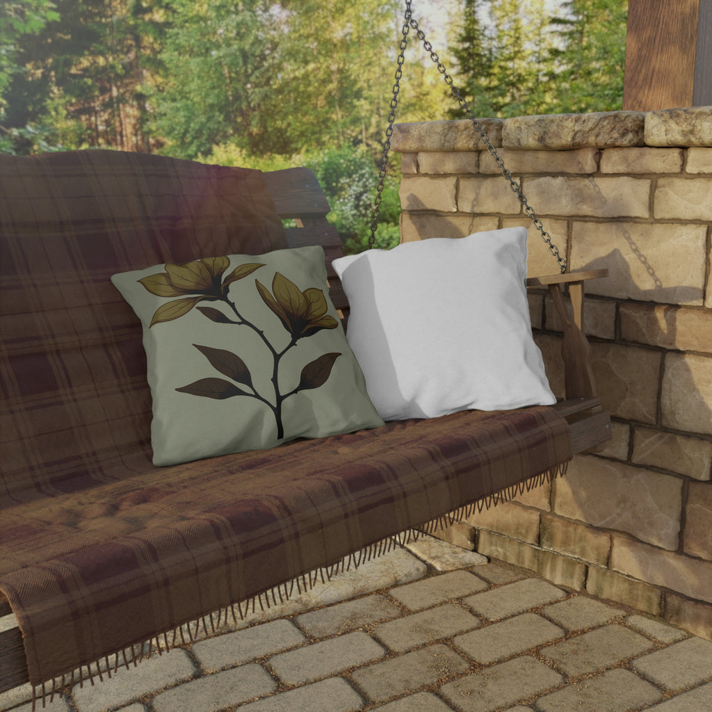 Botanical Magnolia Outdoor Pillow