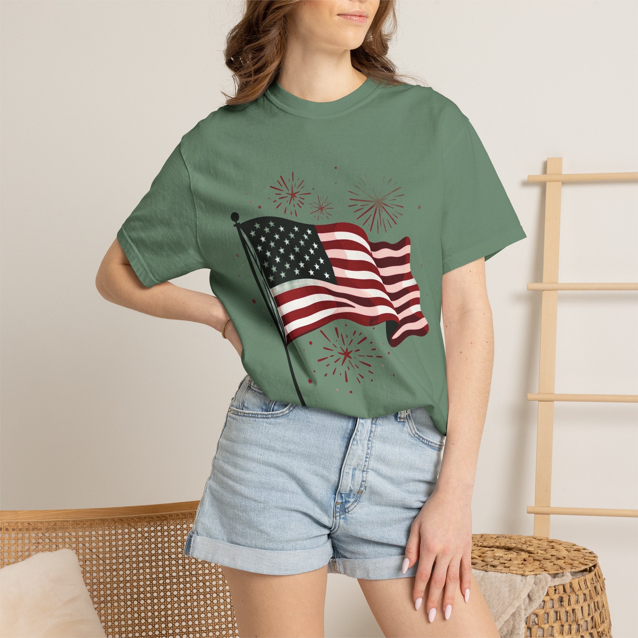 American Flag Garment-Dyed Tee