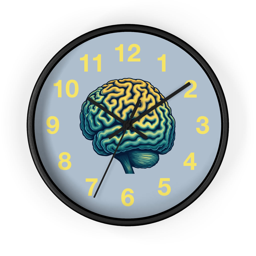 Brain Illustration Wall Clock