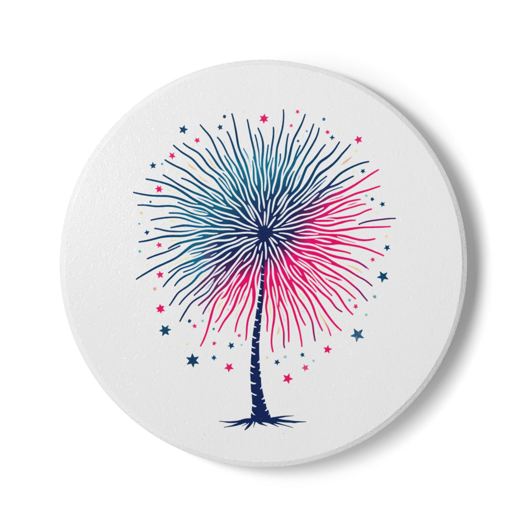 4th Fireworks Ceramic Coaster