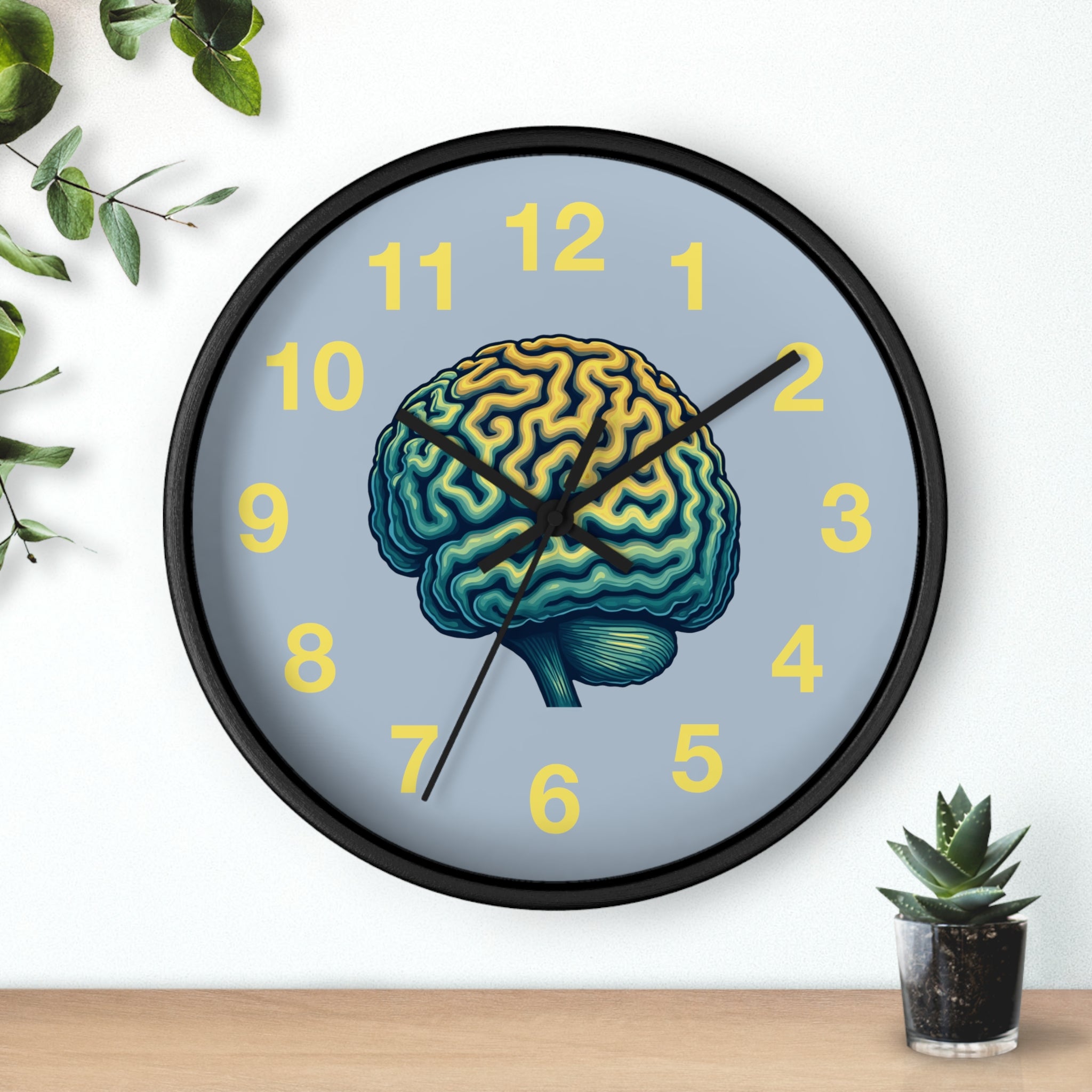 Brain Illustration Wall Clock