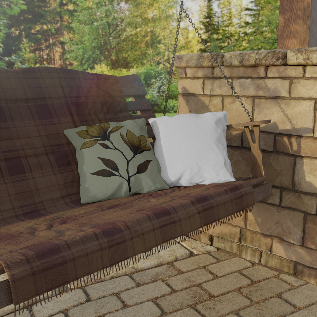 Botanical Magnolia Outdoor Pillow