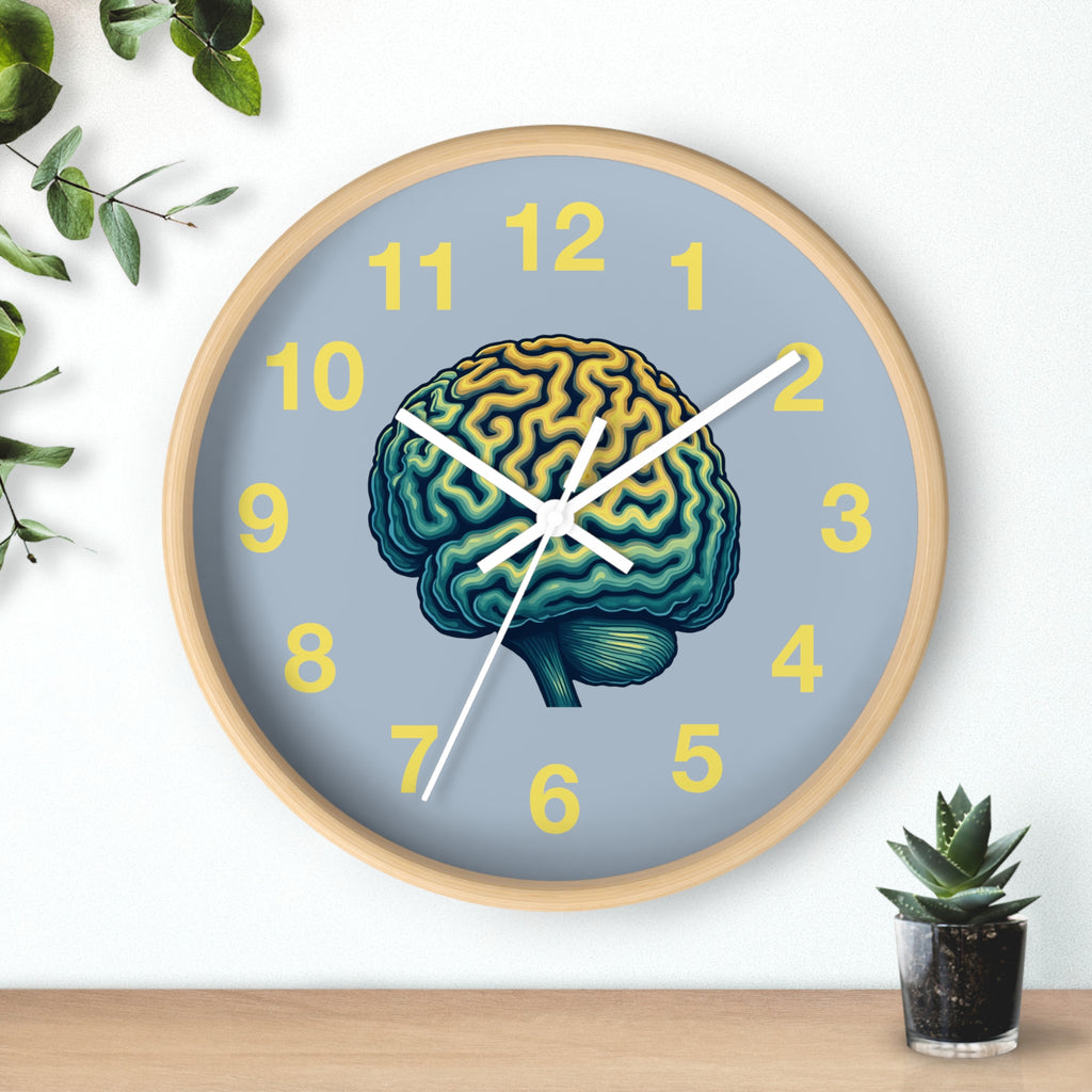 Brain Illustration Wall Clock