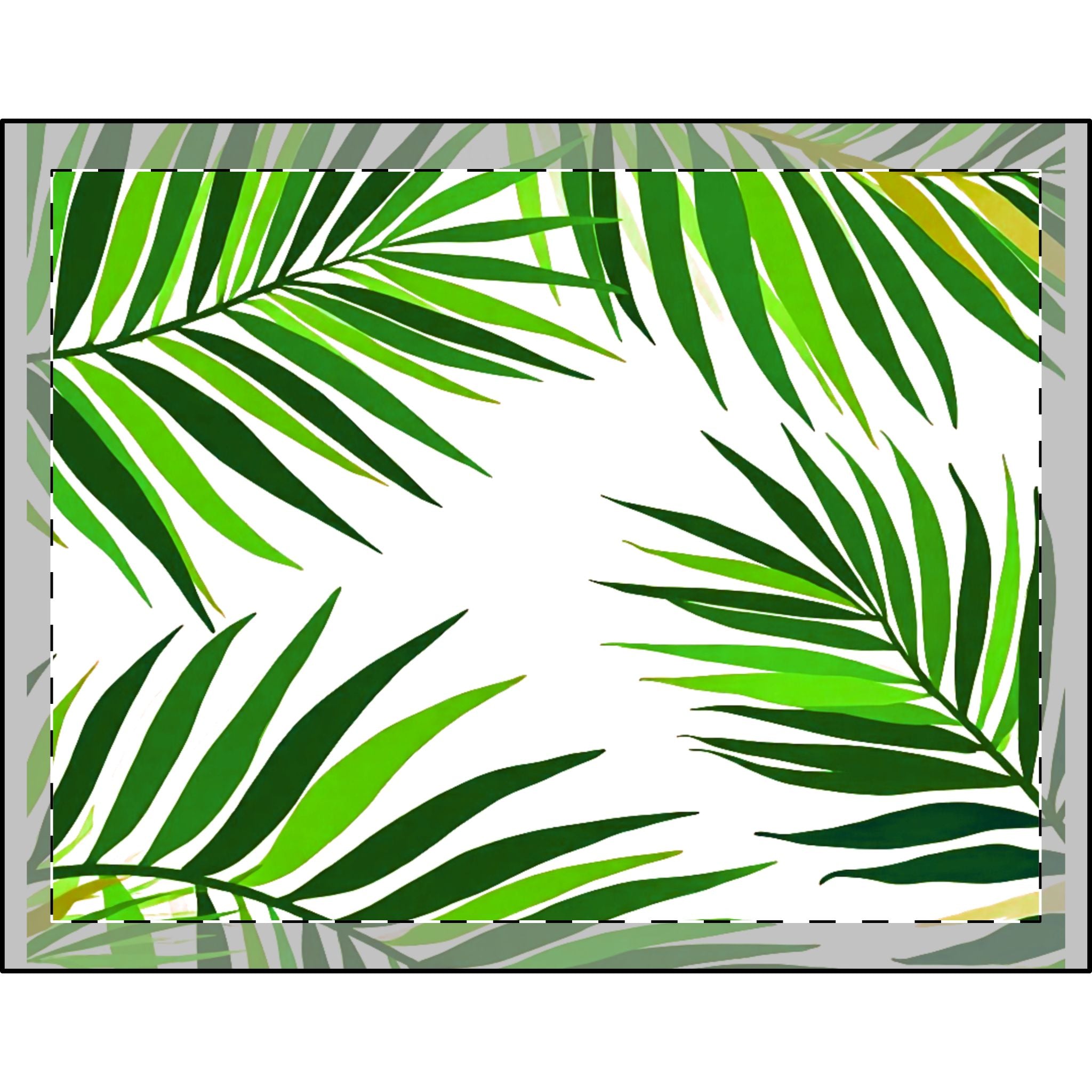 Tropical Palm Leaf Cotton Bed Set