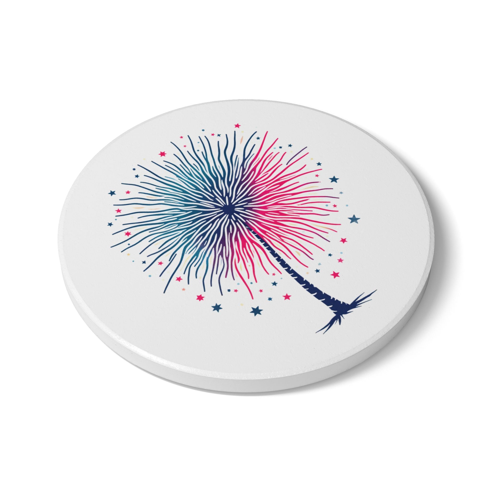 4th Fireworks Ceramic Coaster