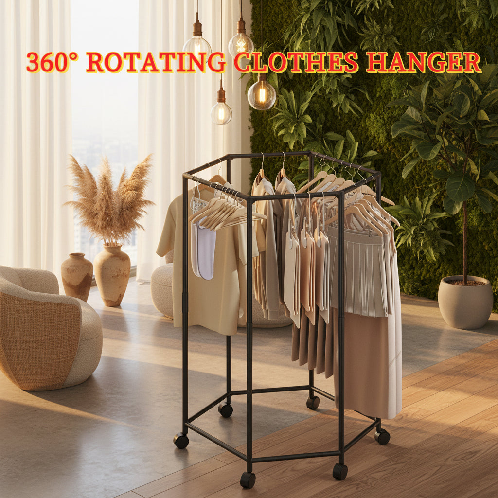 360° Rotating Freestanding Clothing Rack