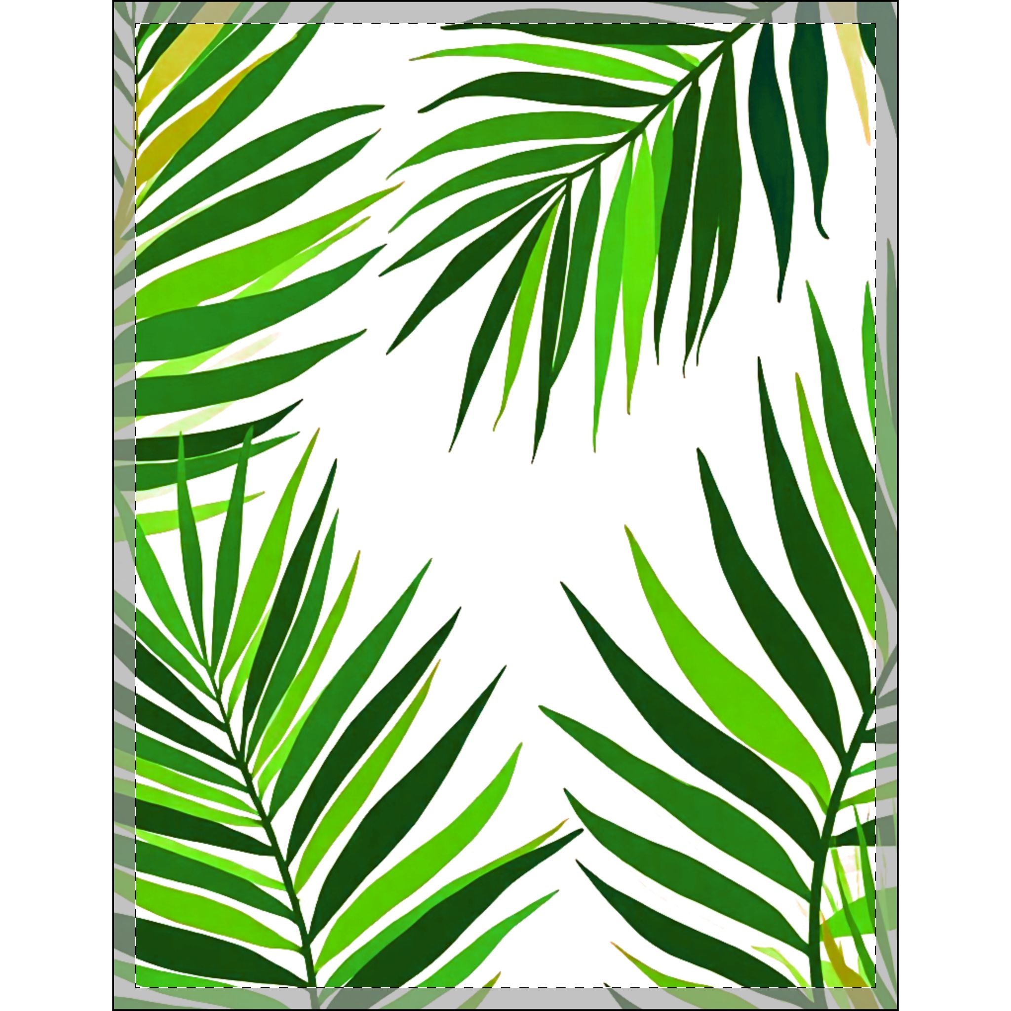 Tropical Palm Leaf Cotton Bed Set