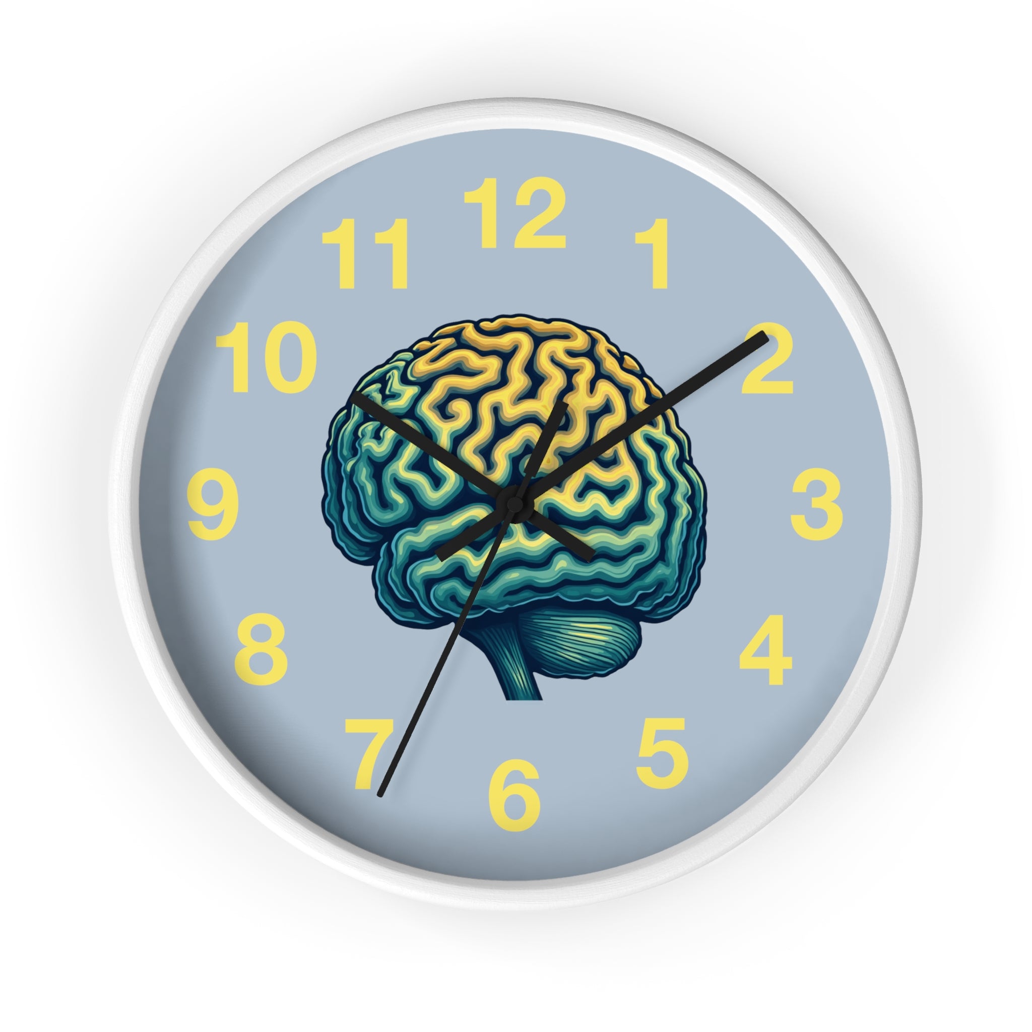 Brain Illustration Wall Clock