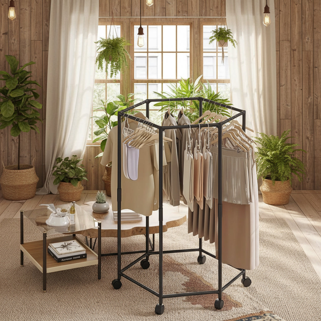 360° Rotating Freestanding Clothing Rack