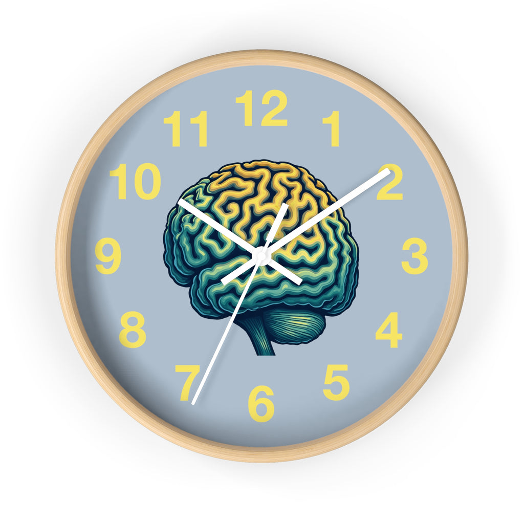 Brain Illustration Wall Clock