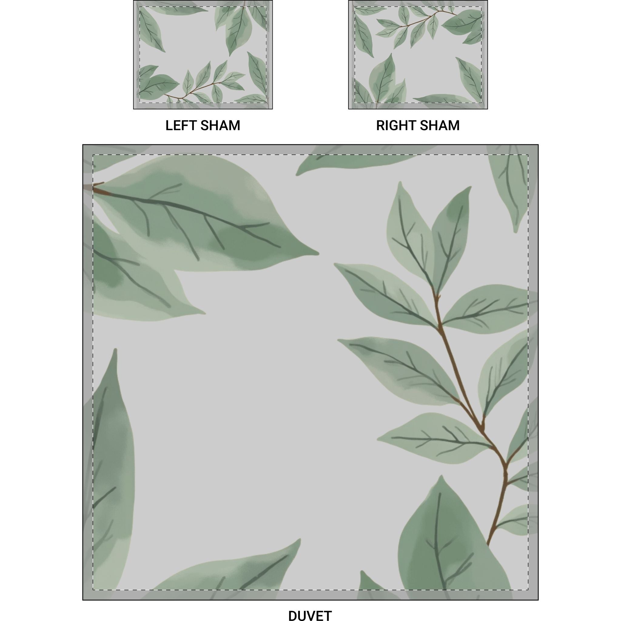 Botanical Leaf Cotton Bed Set