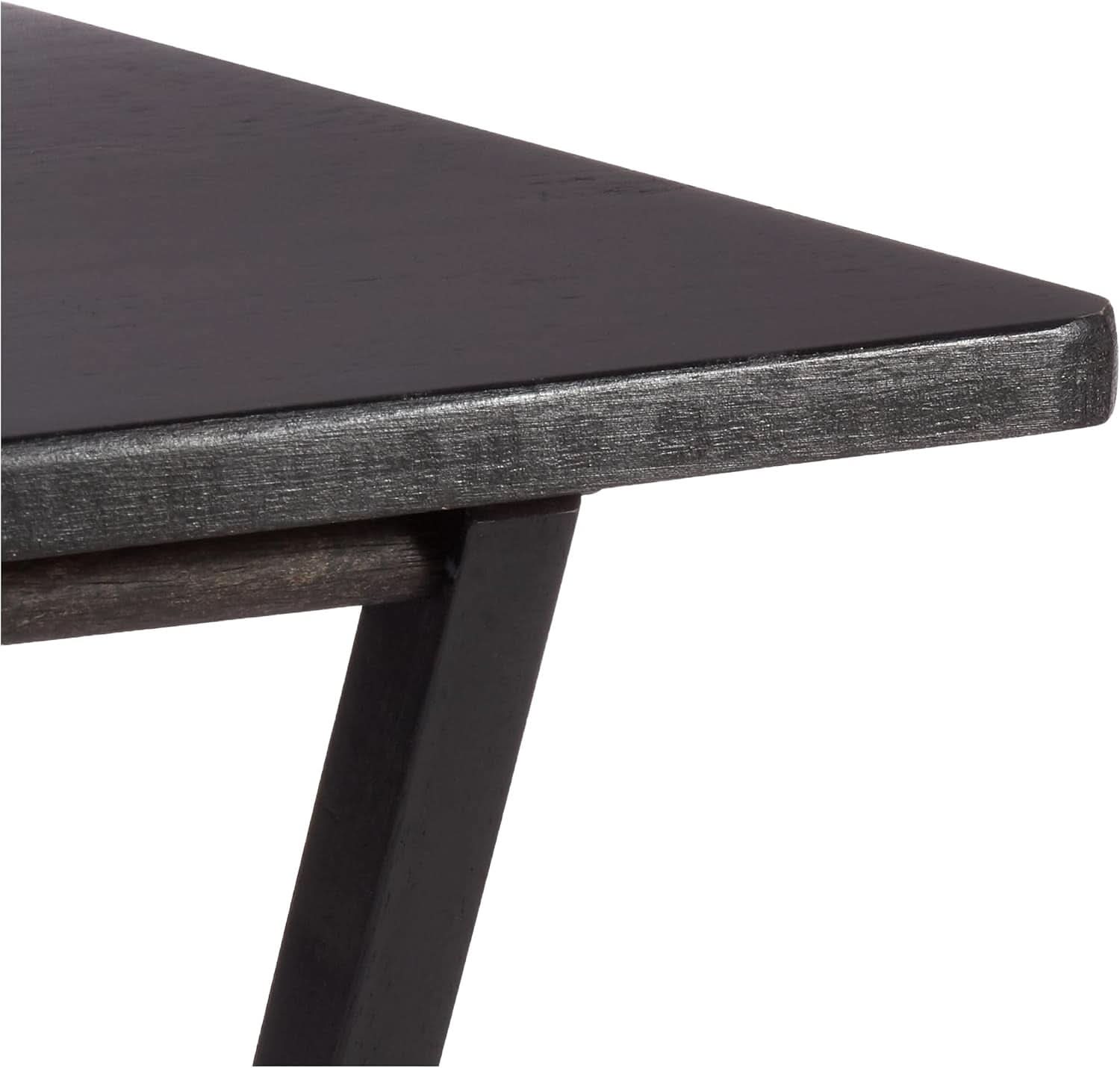 Foldable TV Dinner Tray Tables 4 Pack Black 15x19x26 - Essential Needs