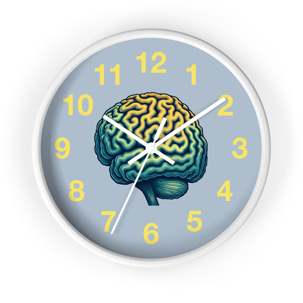 Brain Illustration Wall Clock