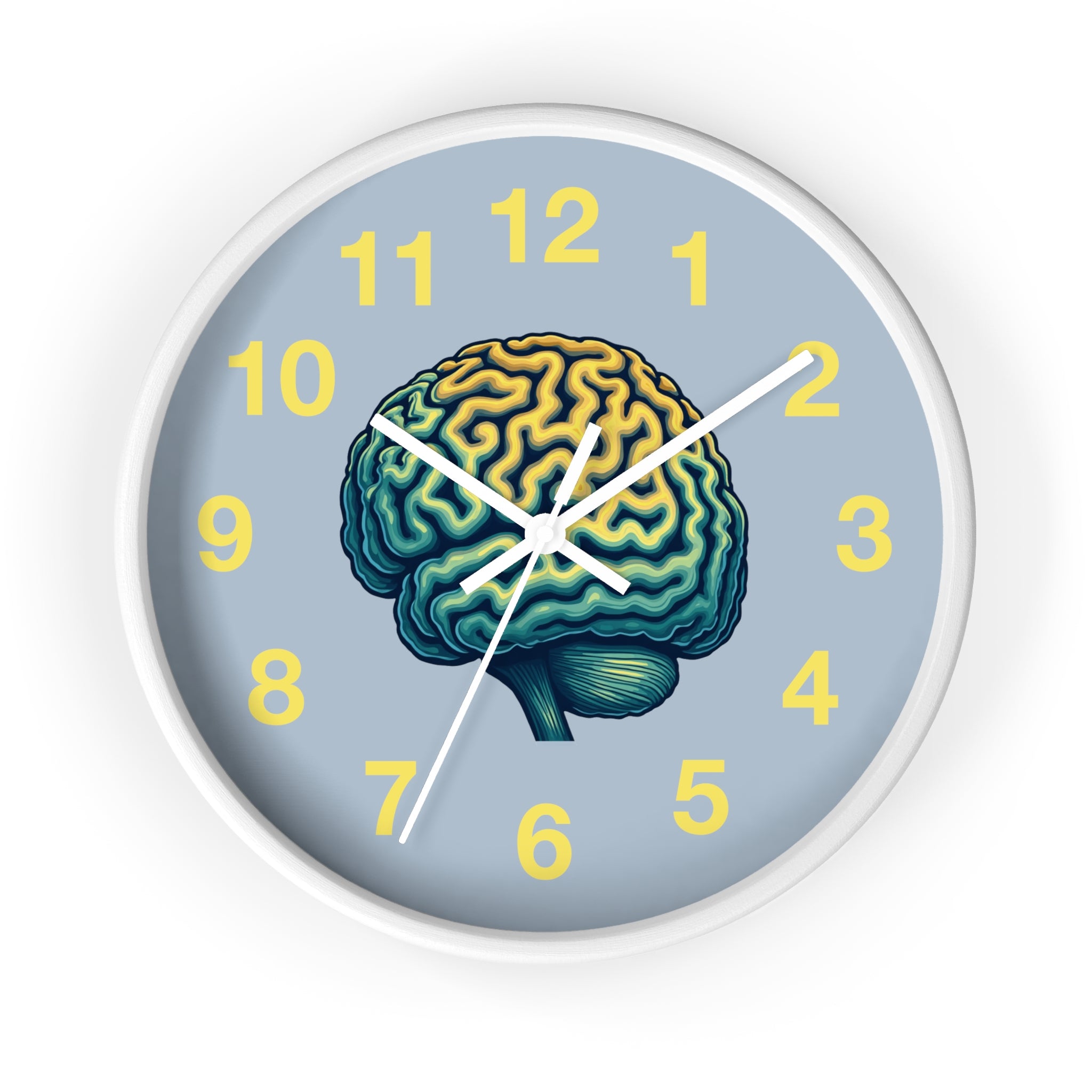 Brain Illustration Wall Clock