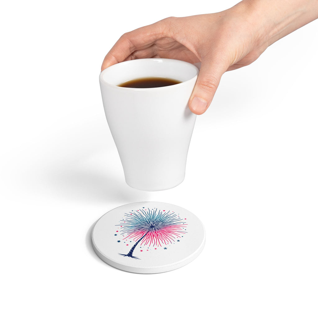 4th Fireworks Ceramic Coaster