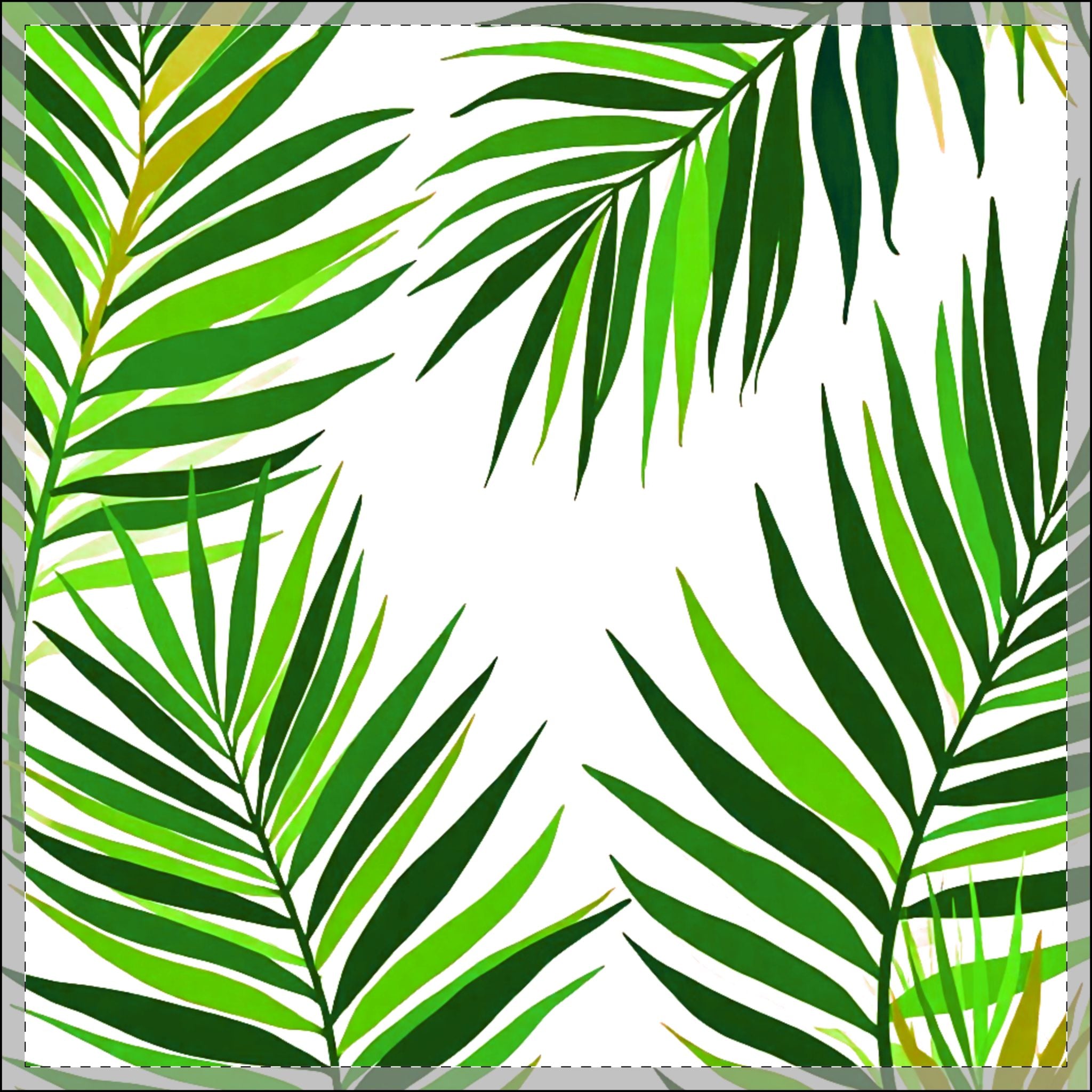 Tropical Palm Leaf Cotton Bed Set