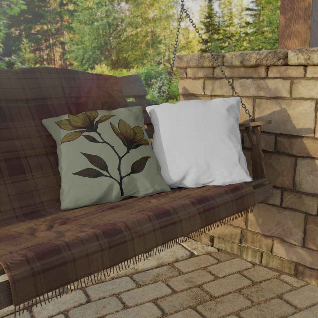Botanical Magnolia Outdoor Pillow