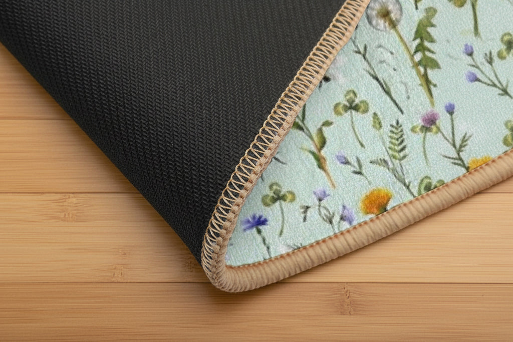 Bees And Wildflowers Bath Mat