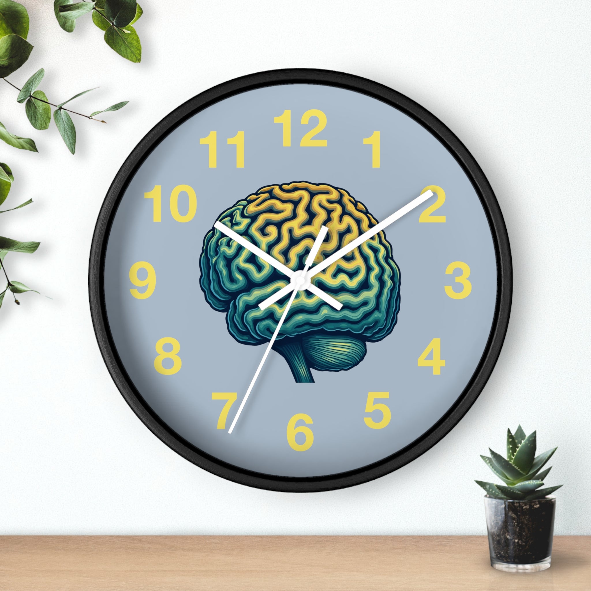 Brain Illustration Wall Clock