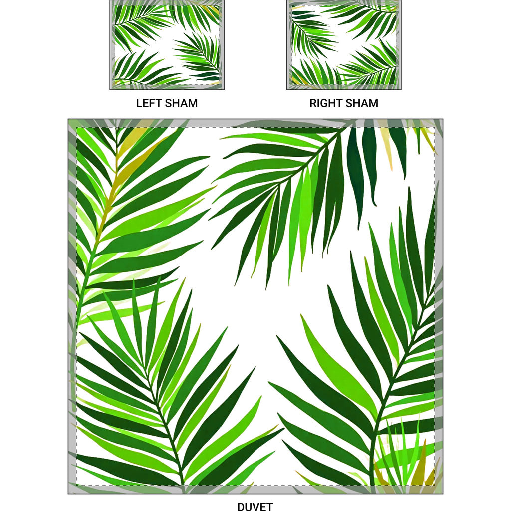 Tropical Palm Leaf Cotton Bed Set