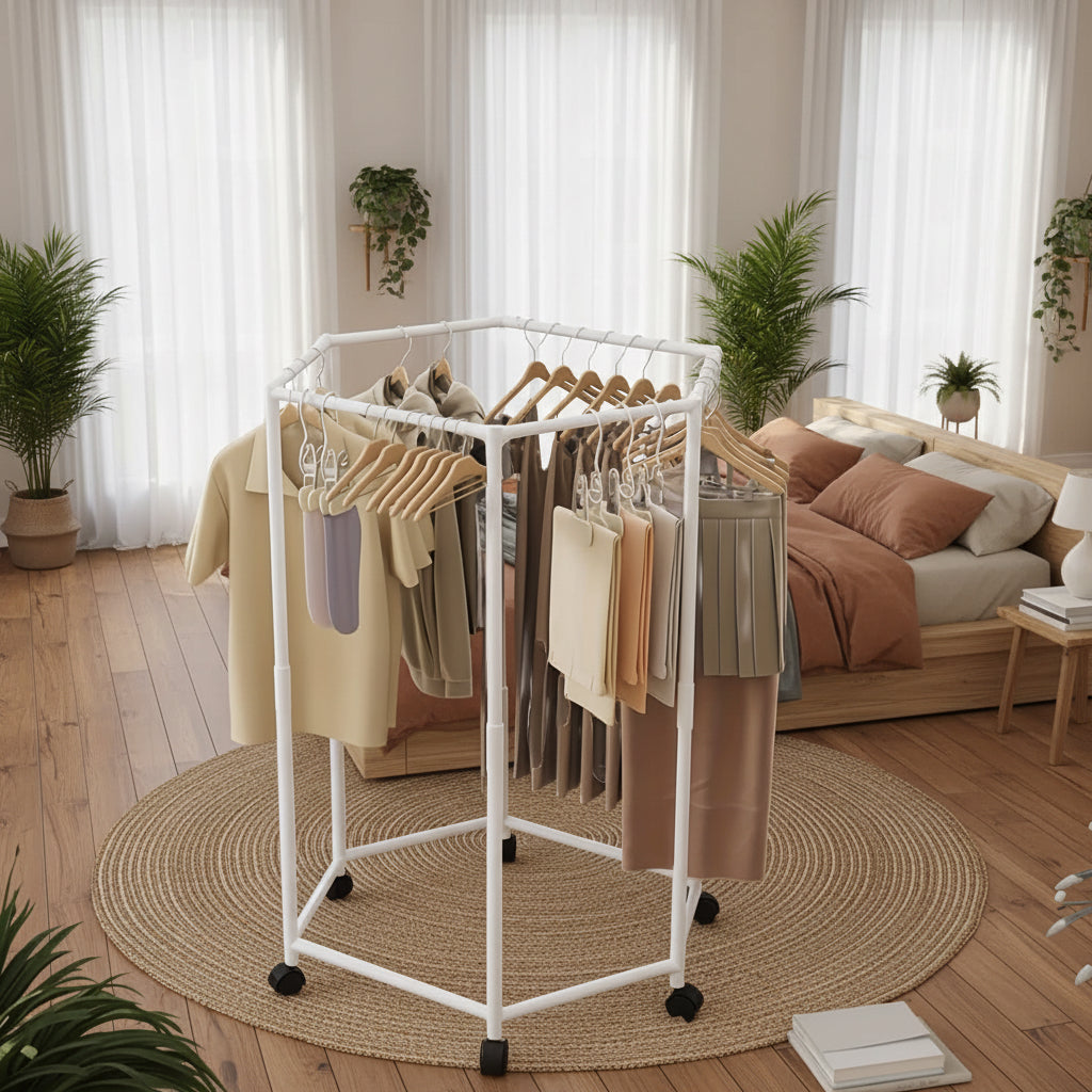 360° Rotating Freestanding Clothing Rack