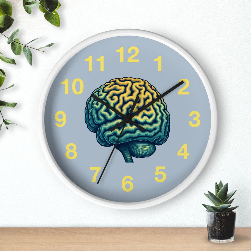 Brain Illustration Wall Clock