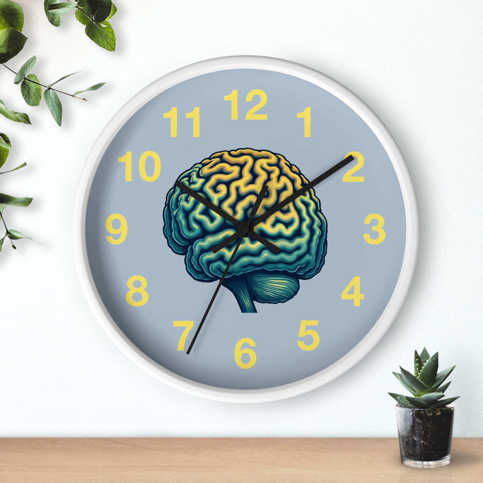 Brain Illustration Wall Clock