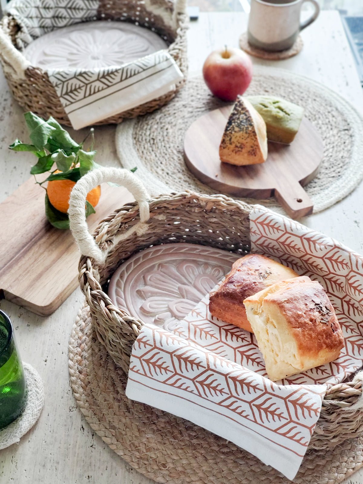 Bread Warmer & Basket - Flower - Essential Needs